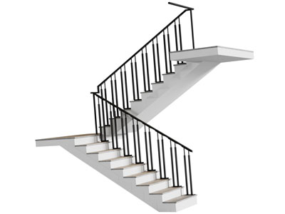 现代旋转楼梯3d模型 现代旋转楼梯