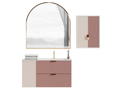 现代轻奢洗手台 镜子