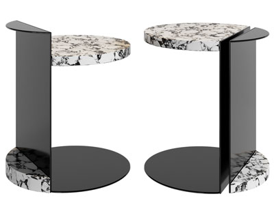 现代圆形床头几