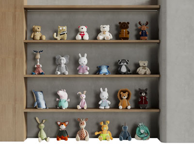 现代墙面玩偶 手办装饰柜