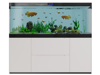 现代收纳柜鱼缸水族