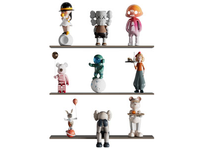 现代手办 玩偶 Kaws公仔 暴力熊摆件组合