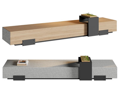 现代景观长凳子