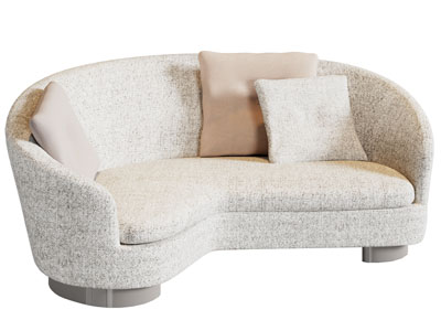 现代弧形多人沙发3d模型 现代弧形多人沙发