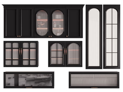 法式玻璃柜门 吊柜