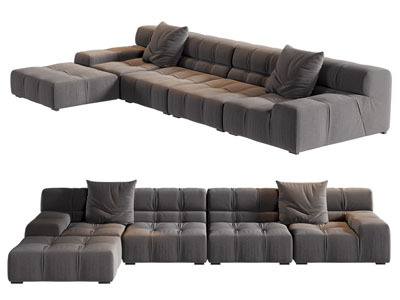 现代转角多人沙发3d模型 现代转角多人沙发