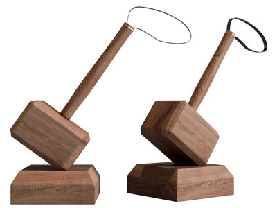 现代木锤雕塑雕刻3d模型 现代木锤雕塑雕刻