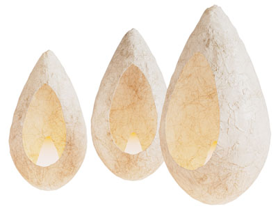 侘寂风鸟窝造型的艺术灯具装置