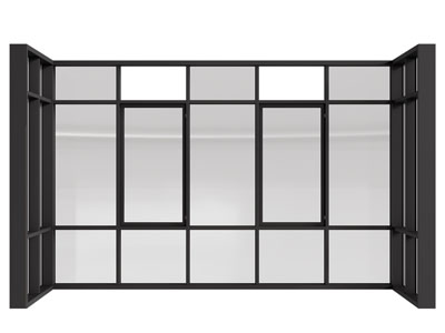 现代阳台玻璃平开窗户