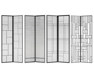 新中式玻璃屏风