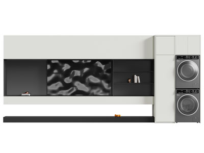 现代电视背景墙 洗衣机收纳柜3d模型 现代电视背景墙 洗衣机收纳柜