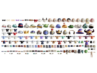 现代卡通动漫 卡通衣服 游戏影视角色