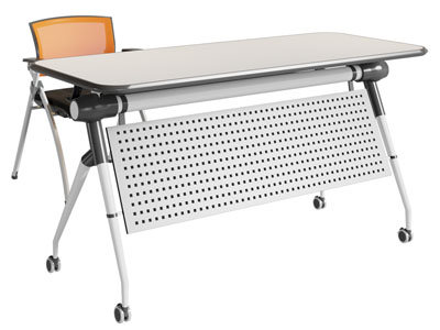 现代可移动培训桌 办公桌椅组合