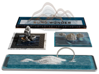 新中式景观墙水池 城市雕塑小品3d模型 新中式景观墙水池 城市雕塑小品