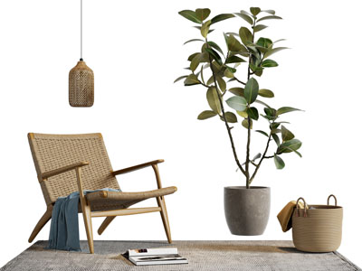 北欧休闲椅子 收纳筐 花盆盆栽