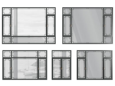 新中式玻璃平开窗户