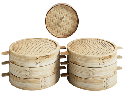 新中式竹编蒸笼 包子蒸笼