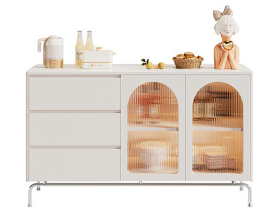 现代奶油风餐边柜