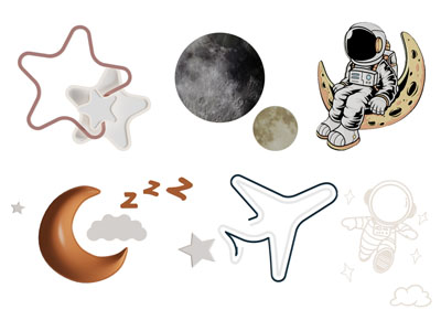 现代星星灯 月球灯 霓虹灯 壁灯