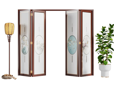 新中式折叠推拉门