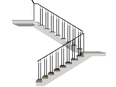 现代旋转楼梯3d模型 现代旋转楼梯