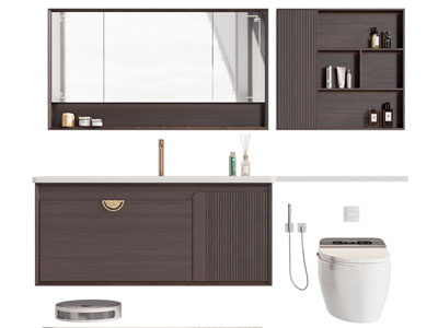 新中式洗手台 镜柜 浴室柜 马桶