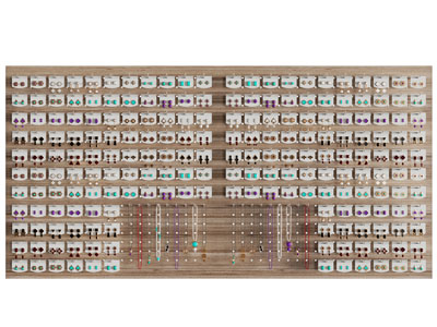 现代耳钉 耳环 项链首饰展架 展柜 展墙