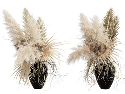 现代陶艺花瓶花卉