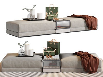 现代衣帽间换鞋凳 长方形沙发凳子