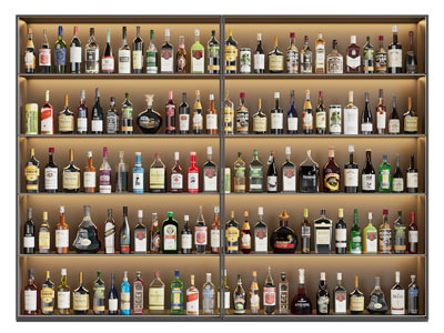 现代洋酒 白酒 红酒酒瓶展柜 装饰柜