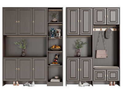 美式玄关装饰鞋柜