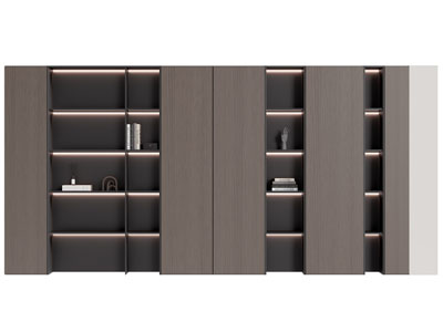 现代开放式装饰书柜