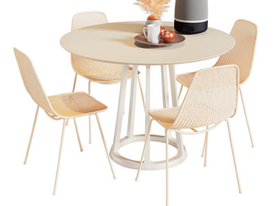 现代休闲餐桌椅组合