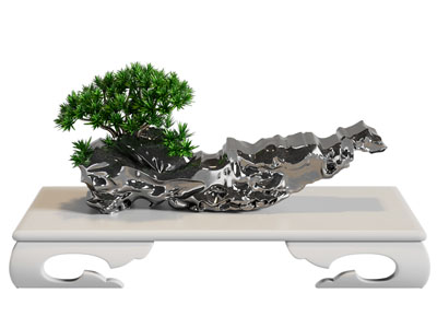 新中式松树盆景盆栽摆件组合