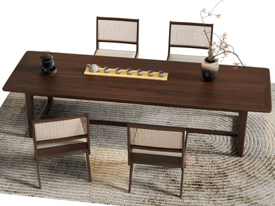 新中式茶桌椅组合