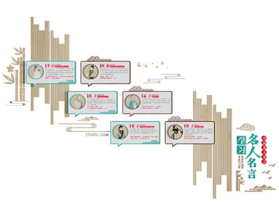 新中式名人名言文化背景墙