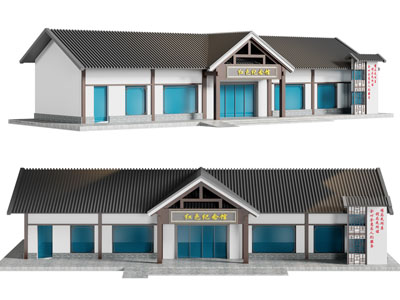 新中式纪念馆 展览馆建筑