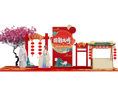 新中式戏剧角色美陈 户外装置 演绎舞台