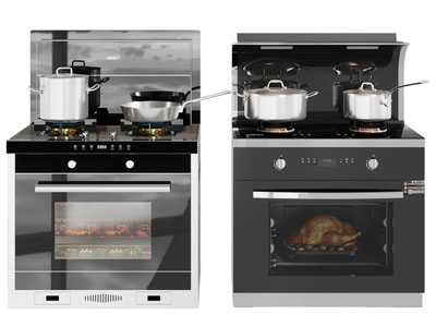 现代集成灶 锅具 厨房电器3d模型 现代集成灶 锅具 厨房电器