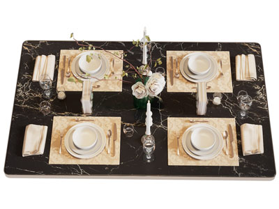 现代碗碟 刀叉 餐巾餐具组合