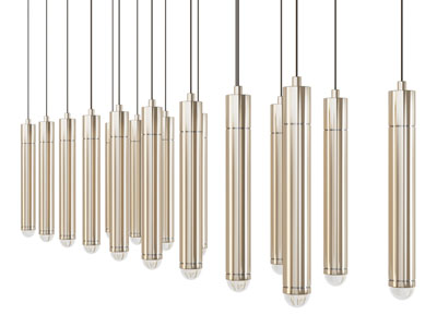 现代轻奢金属棒状吊灯