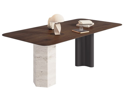 现代长方形书桌3d模型 现代长方形书桌