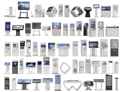 现代智能查询一体机 挂号机 导向屏3d模型 现代智能查询一体机 挂号机 导向屏