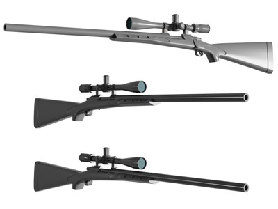 现代手枪 瞄准镜狙击枪 武器3d模型 现代手枪 瞄准镜狙击枪 武器