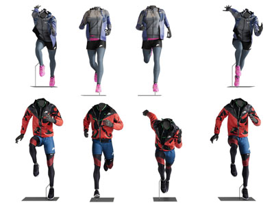 现代运动服装模特3d模型 现代运动服装模特