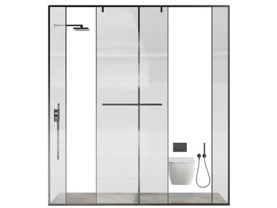 现代玻璃淋浴房3d模型 现代玻璃淋浴房