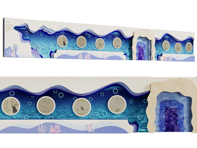 现代海洋世界景观背景墙 文化墙 美陈3d模型 现代海洋世界景观背景墙 文化墙 美陈