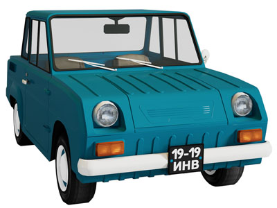 现代卡通汽车 轿车