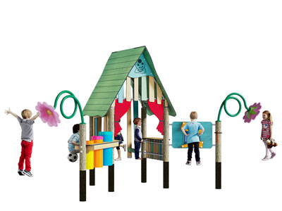 现代儿童游戏房子 木房子 游乐场3d模型 现代儿童游戏房子 木房子 游乐场