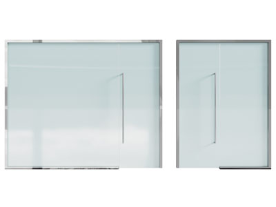 现代办公玻璃大门 平开门3d模型 现代办公玻璃大门 平开门